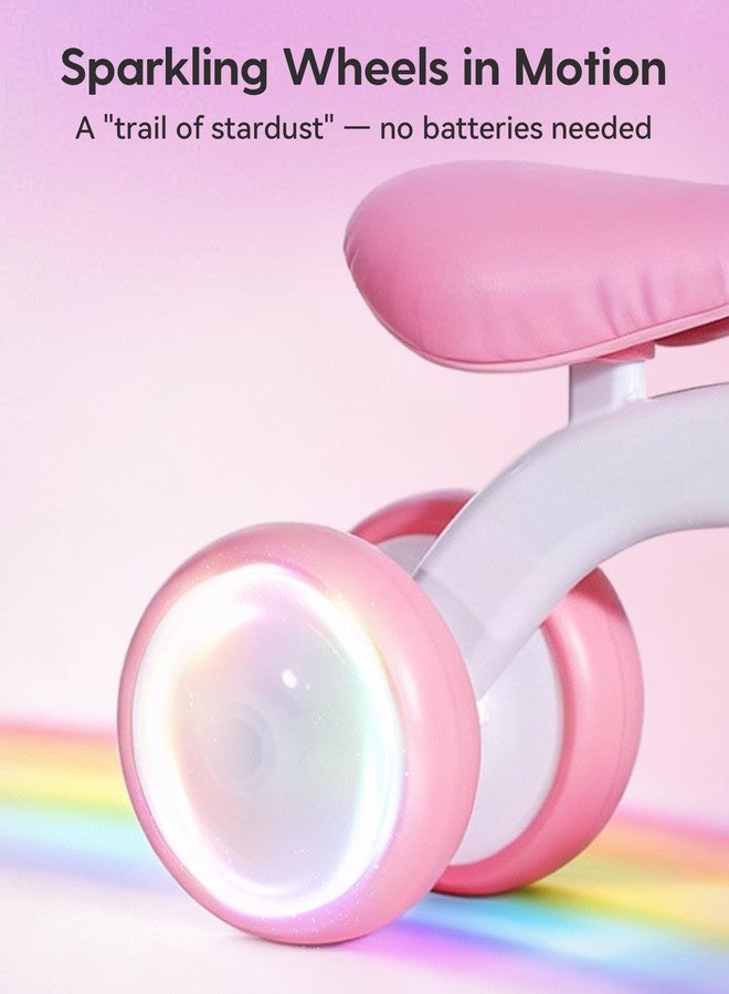 بابيليو دراجة التوازن يونيكورن ماجيك رايدر من بابيليو، هدية مثالية للفتيات من عمر سنة إلى سنتين - دراجة توازن للأطفال من عمر 12 إلى 24 شهرًا، عجلات بإضاءة ملونة، هدية عيد الميلاد الأول للفتيات، لون وردي - Image 2